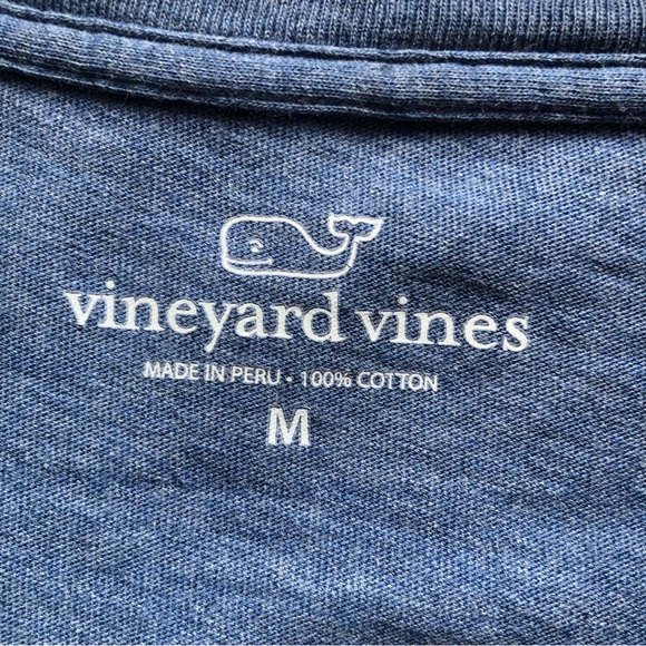 Vineyard Vines Big Whale EDSFTG Skii Blue Long Sleeves Logo Shirt Men’s Size M - Picture 3 of 16